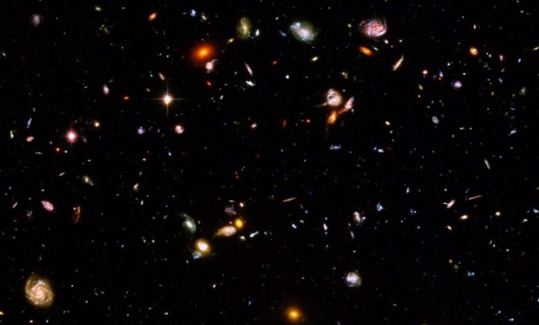 A small section of the Hubble Ultra Deep Field. Image Credit NASA / ESA / Wikimedia Commons.