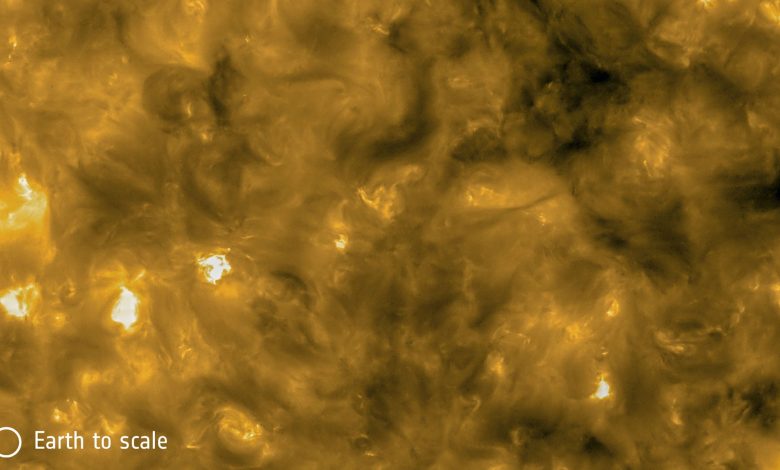 One of the close-up images of the Sun, recently photographed by the Solar Orbiter Spacecraft. Image Credit: ESA / NASA.