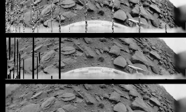Venera 9 image of Venusian surface (1975). Image Credit: Roscosmos.