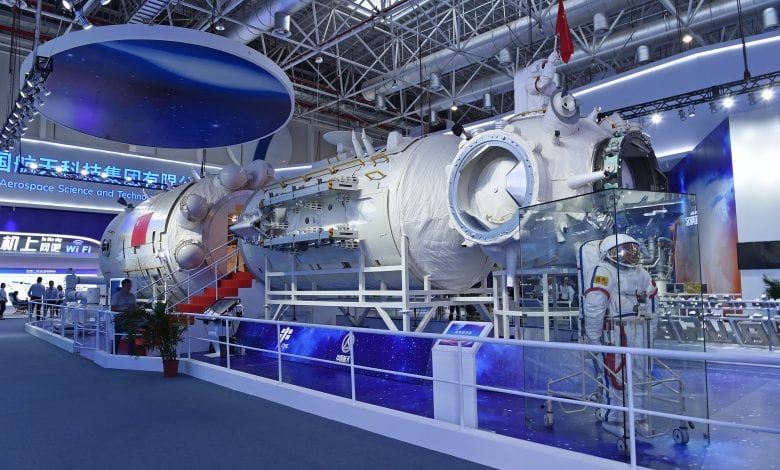 Here is how the core module of the Chinese Space Station Tianhe will look like in orbit. Credit: Xinhua/Liang Xu