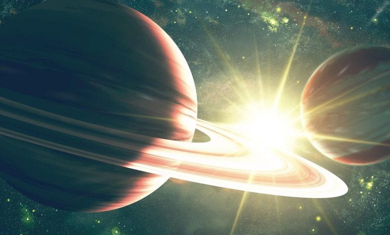 The Great Conjunction of 2020 will mark the closest alignment of Saturn and Jupiter in 800 years. Credit: Goodfon