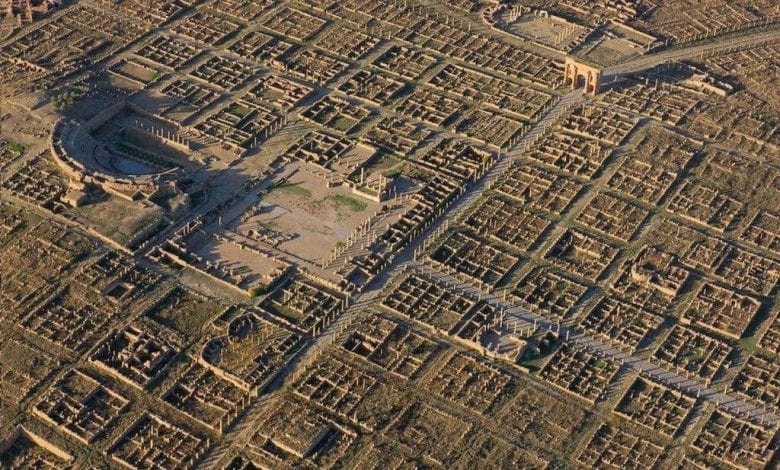 Perhaps one of the most beautiful ancient sites to see - the Roman City of Timgad. Credit: Open Culture