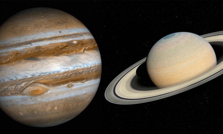 Saturn and Jupiter will align in the closest Great Conjunction since the Middle Ages. Credit: CBS