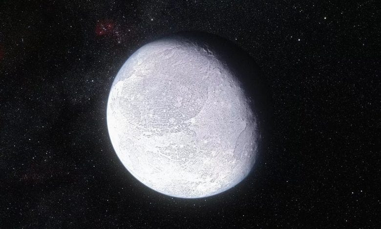 Artist's impression of how the dwarf planet Eris may look like. Credit: ESO/L. Calçada
