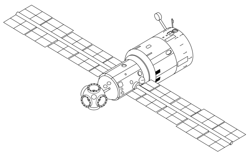 Graphics of the main module. Credit: NASA