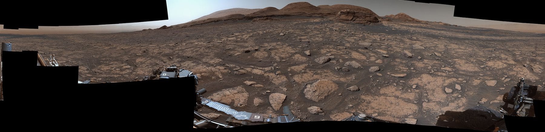 In another composition of images from the Mastcam, we see this 360-degree panorama of Mont Mercou and its surroundings. This image was composed of 126 individual shots on March 3, days before Curiosity reached the vicinity of the landmark. Credit: NASA/JPL-Caltech/MSSS