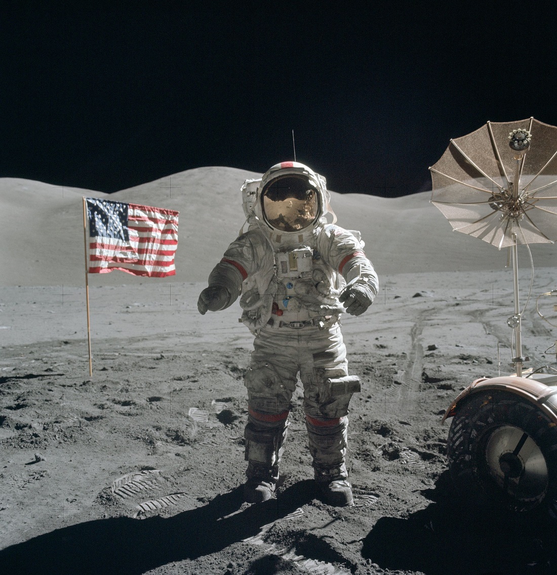Eugene Cernan on the lunar surface, December 13, 1972