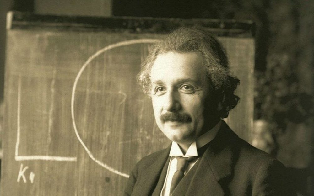 A photograph of Albert Einstein.
