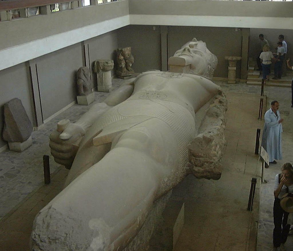 A badly-damaged, giant statue of Ramesses II in Memphis. Image Credit: Wikimedia Commons. Public Domain