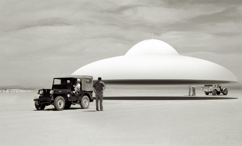 Artists rendering of advanced UFO technology.