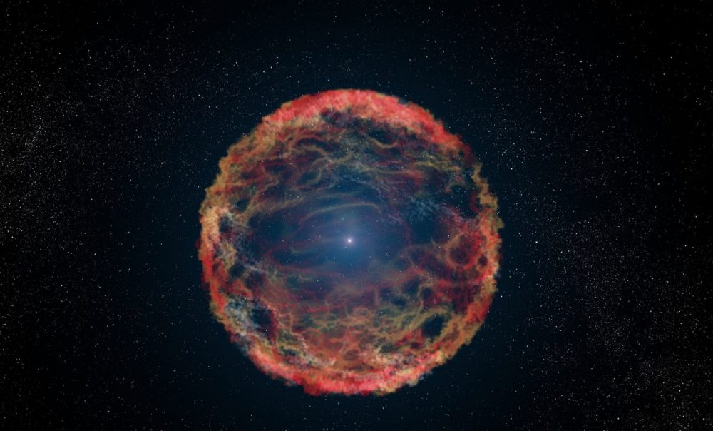 Artist's impression of supernova 1993J. Image Credit: Wikimedia Commons.
