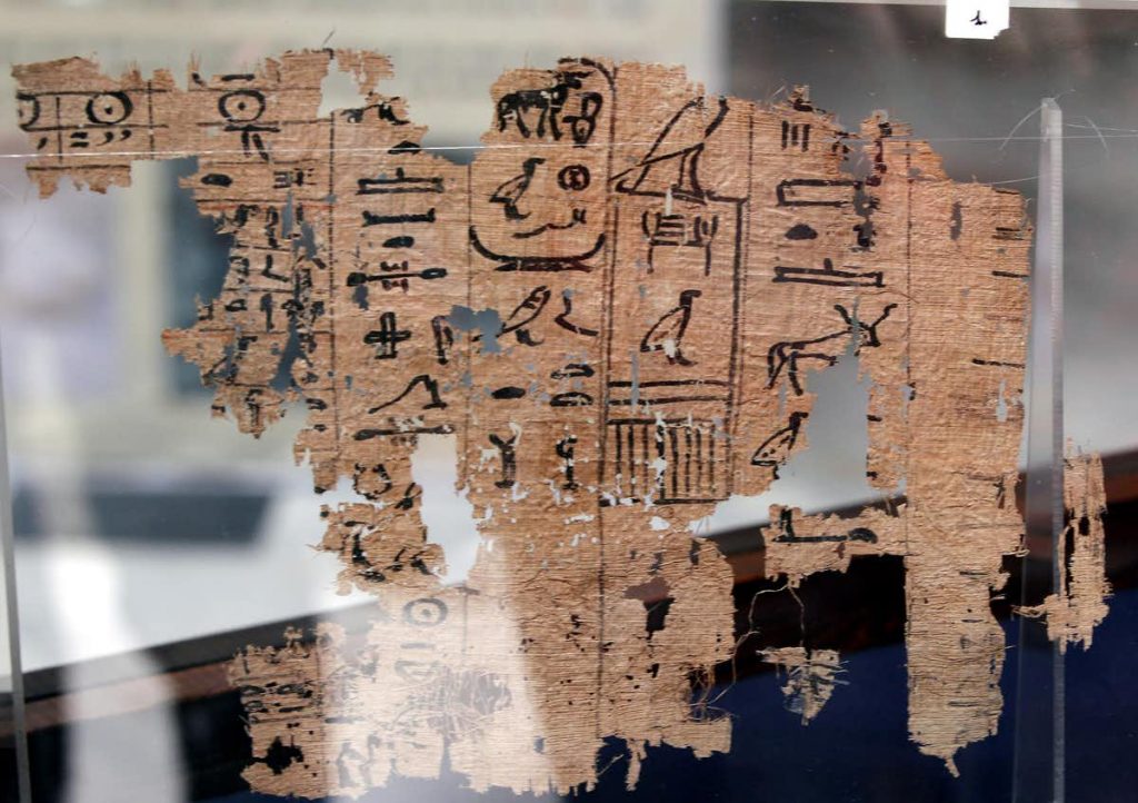 The papyri from Wadi al Jarf. Image Credit: EPA/Khaled Elfiqi.