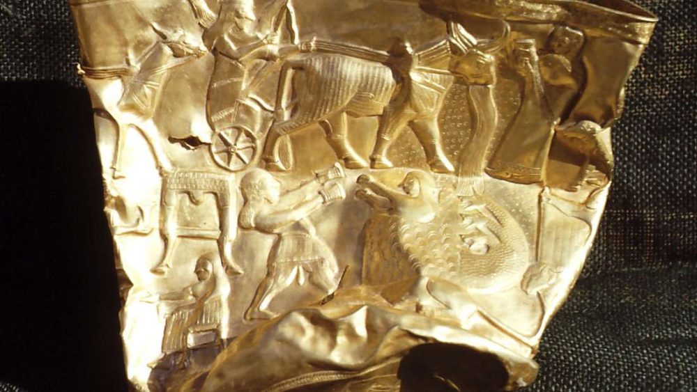 An ancient golden bowl belonging to the ancient Hasanlu culture. Image Credit: Penn Museum.