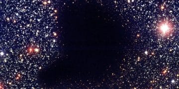 Barnard 68 is a starless void in our galaxy darker than the deepest space