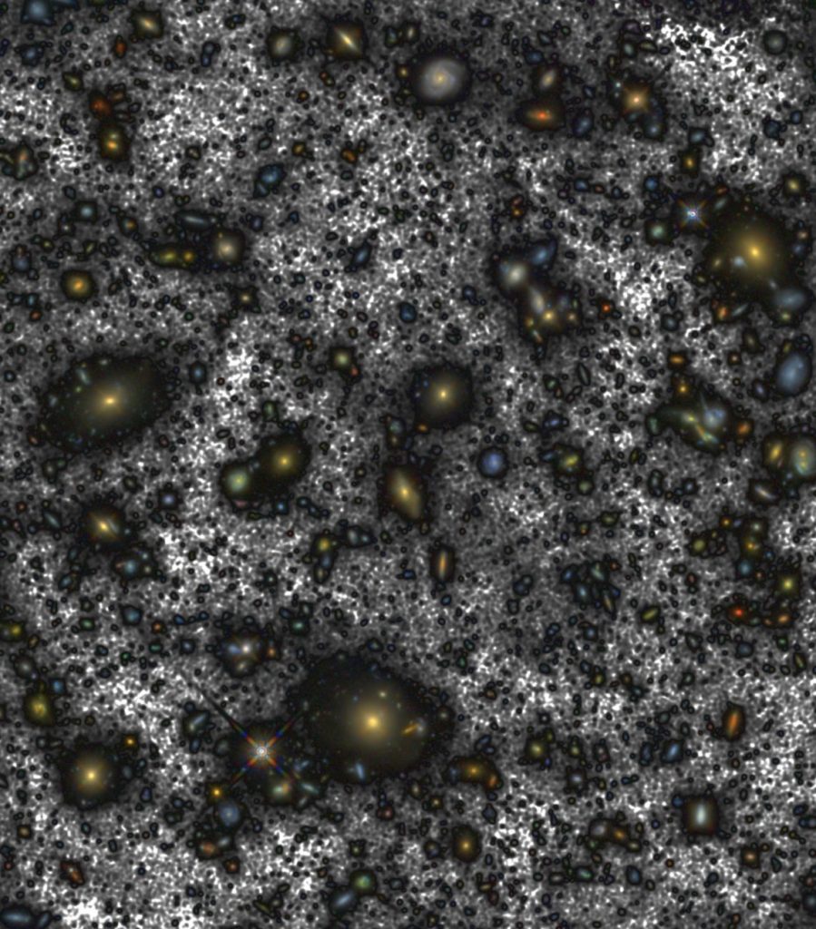 This new take on Hubble's deep image pulls in new light from obscure galaxies. Image Credit: A. S. Borlaff et al.