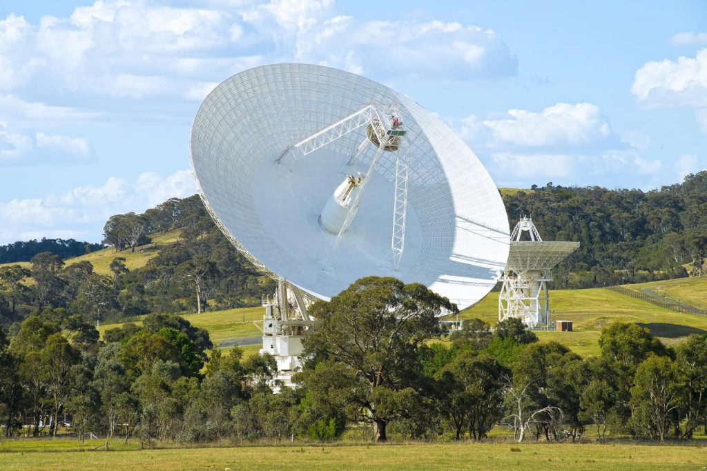CDSCC’s 70-metre antenna, Deep Space Station 43. CSIRO, Author provided.