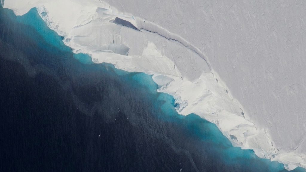 Thwaites Glacier. Credit: NASA/OIB/Jeremy Harbeck.