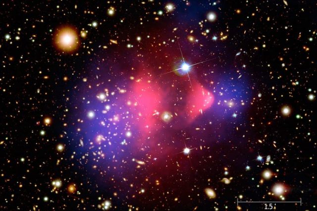 The bullet cluster. Image Credit: NASA/CXC/M. Weiss.