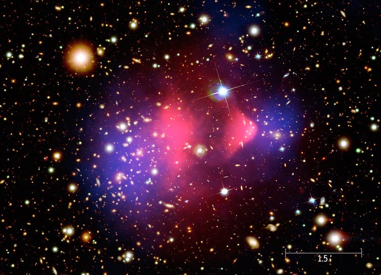 The bullet cluster. Image Credit: NASA/CXC/M. Weiss.