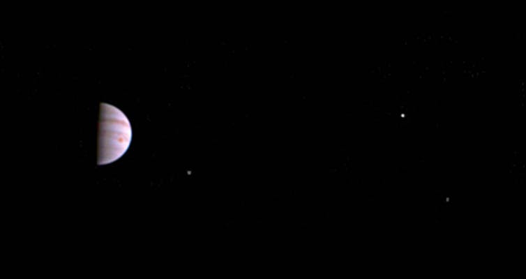 Jupiter and its moon Io really do look like they do in this latest image by NASA’s Juno probe. Image Credit: NASA/JPL-Caltech/SwRI/MSSS.
