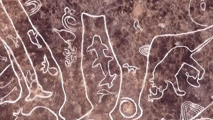 The rock carvings may have belonged to a previously undocumented ancient civilization in India. Image Credit: Marathi Mayuresh BBC