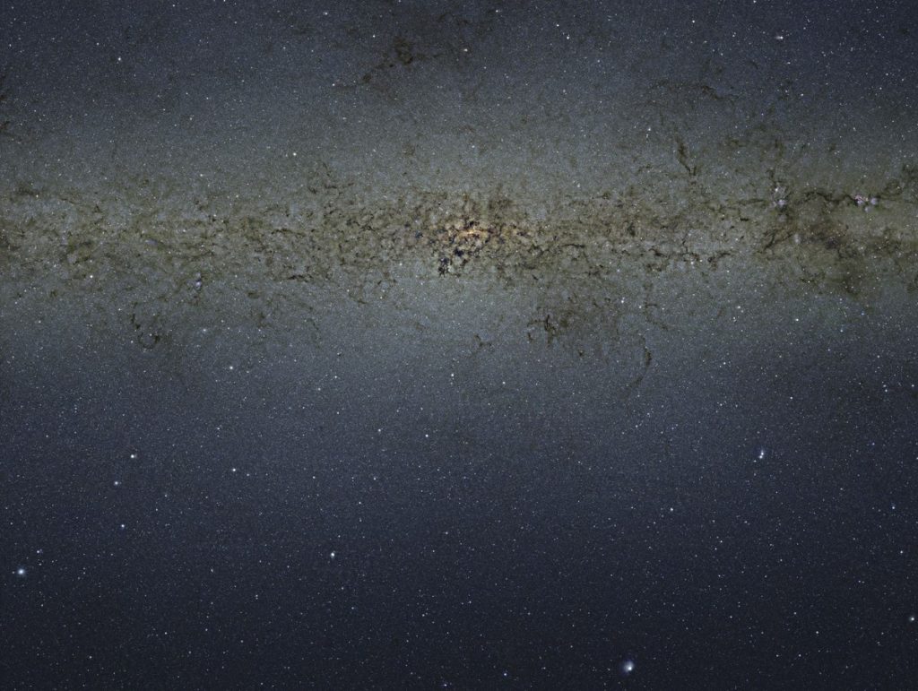 The central part of the Milky Way Galaxy showing 84 million stars. Image Credit: ESO.