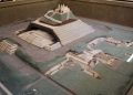 A model of the Great Pyramid of Cholula. Image Credit: Wikimedia Commons.