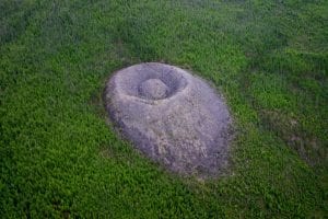 Patomsky crater, view from a helicopter. Image Credit: Wikimedia Commons.
