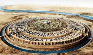 An illustration of the Round City of Baghdad in the 10th century. Image Credit: Jean Soutif/Science Photo Library.