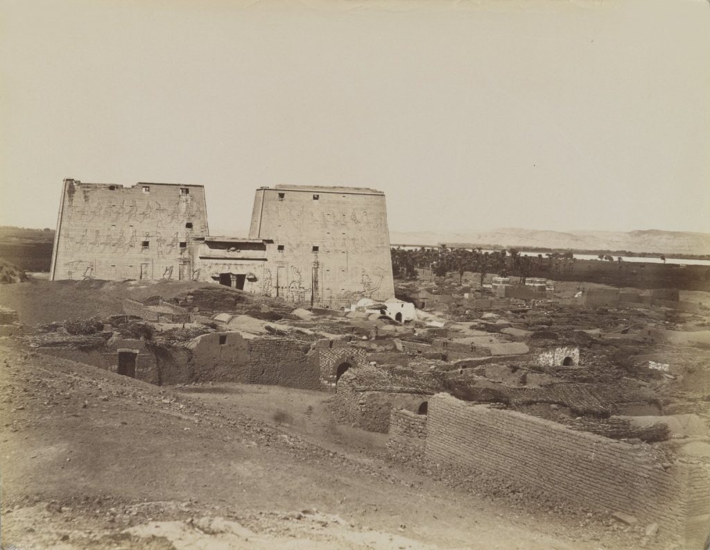 Edfou Pylone et Village. Image Credit: Brooklyn Museum. 