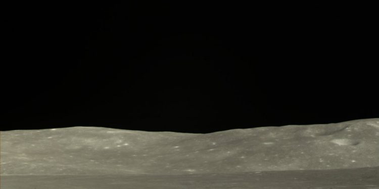 A photograph taken by the Chinese Chang'e 4 mission on the far side of the Moon. Image Credit: CNSA.