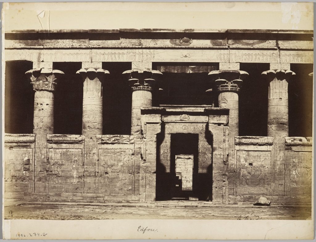 Temple of Horus, Edfu Egypt. 1858. Image Credit: Brooklyn Museum.