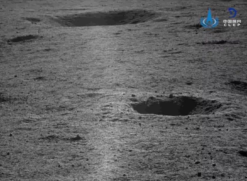 Image of the Moon's far side landscape photographed by the Yutu-2 PCAM. Image Credit: CLEP/CNSA.