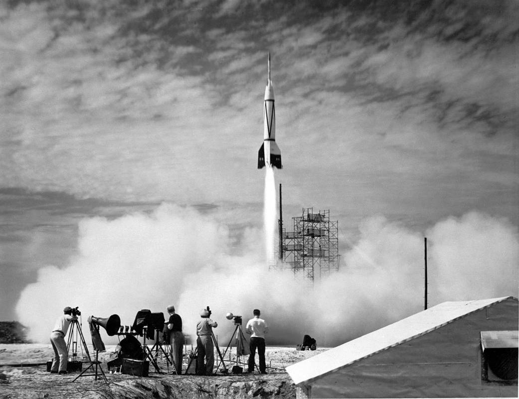 The first rocket launch. Image credit: NASA 