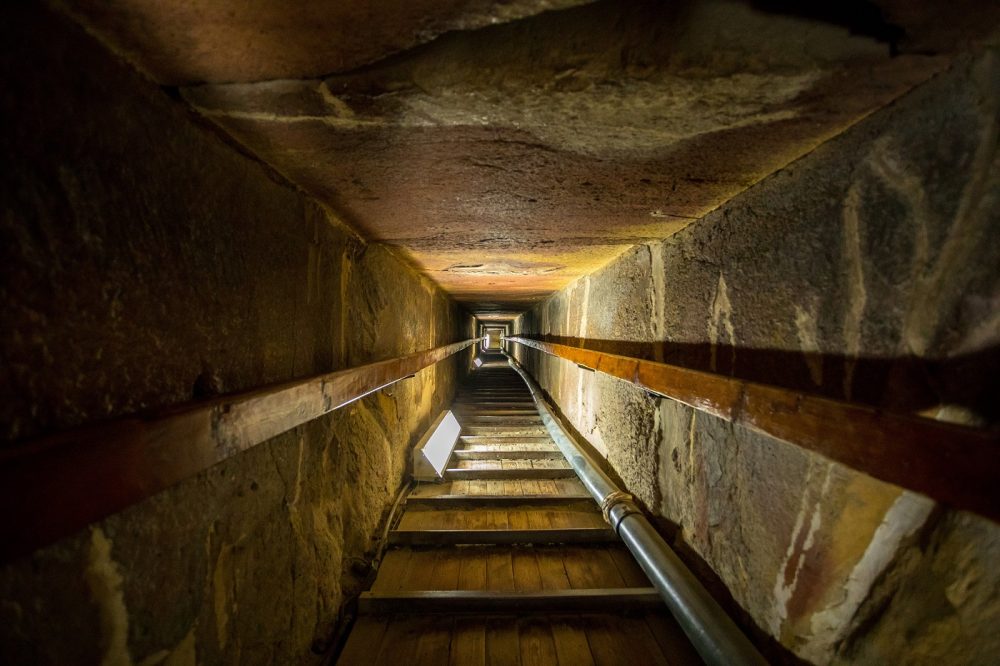 The interior of the Great Pyramid. Shutterstock.