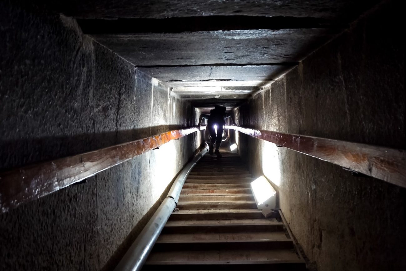 Inside the Great Pyramid. Image Credit: Shutterstock.