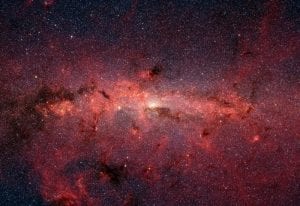 An image of the Milky Way Galaxy in Infrared. Image Credit: Spitzer Space Telescope.