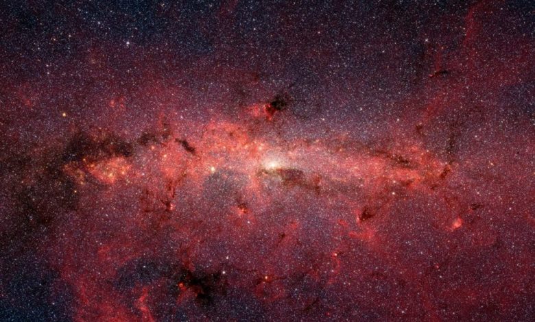 An image of the Milky Way Galaxy in Infrared. Image Credit: Spitzer Space Telescope.