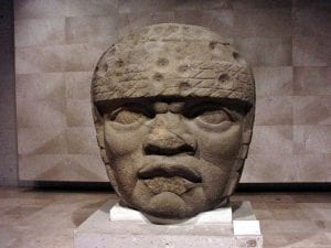 Olmec Head No. 3 from San Lorenzo Tenochtitlan 1200–900 BCE. Image Credit: Wikimedia Commons.