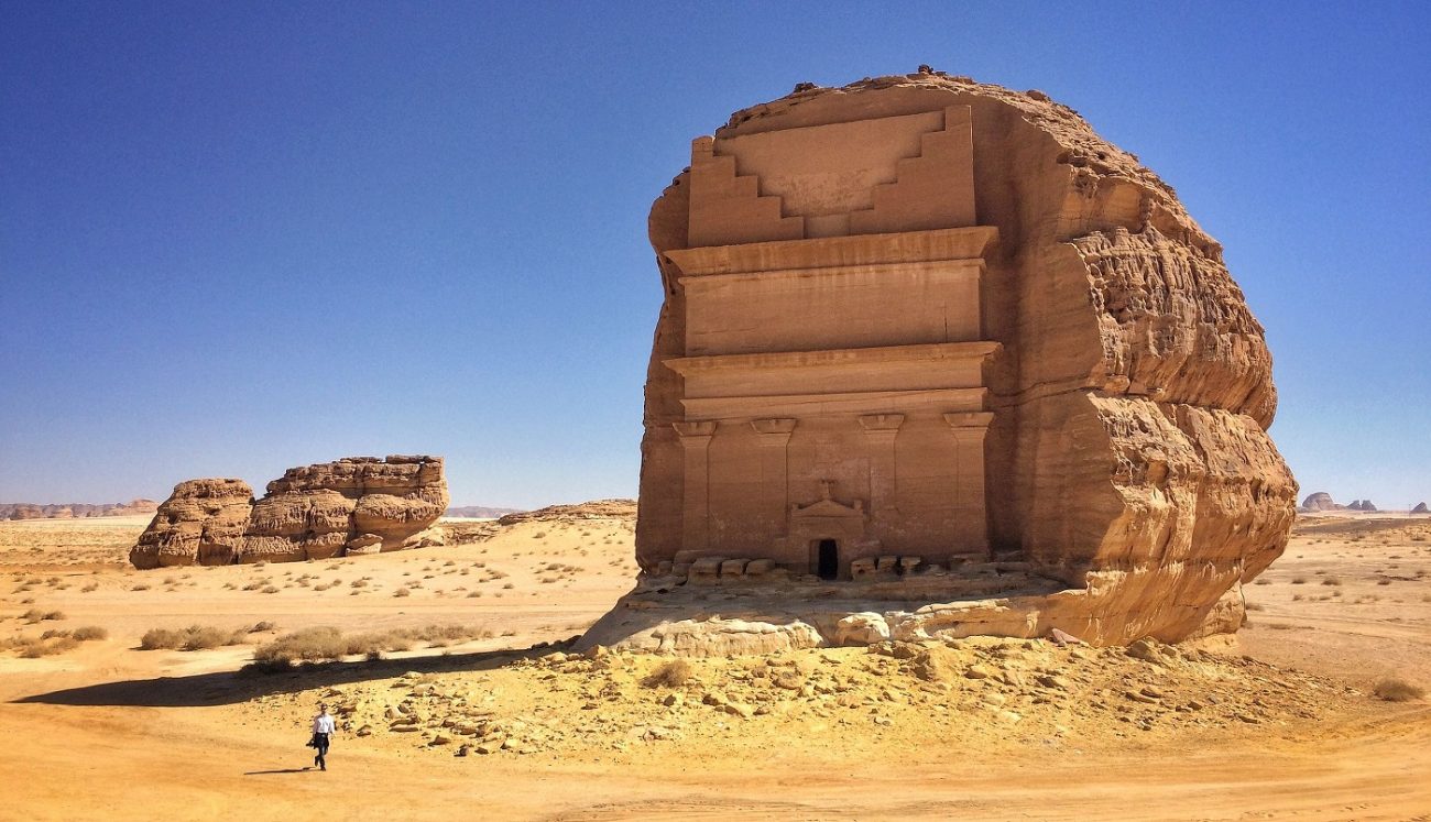 Qasr al Farid, tomb in Archeological site Mada'in Saleh, Al-`Ula, Saudi Arabia. Image Credit: Wikimedia Commons.