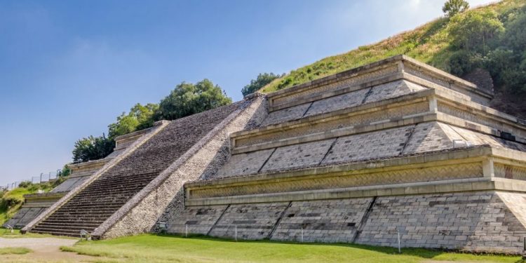 An image showing a small area of the Great Pyramid of Cholula. Shutterstock.