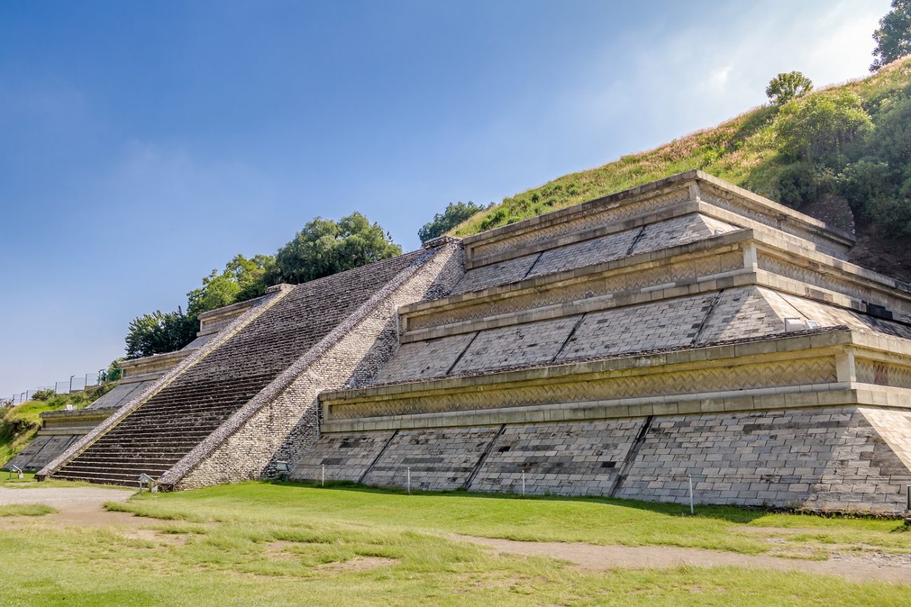 Small area of the Great Pyramid of Cholula. Shutterstock.