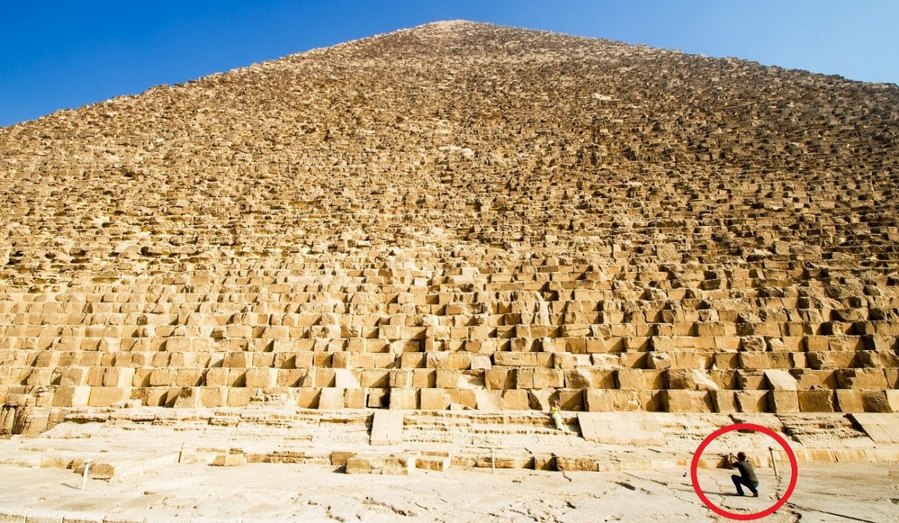 The Massive Size of the Great Pyramid of Giza Image Credit: Shutterstock.