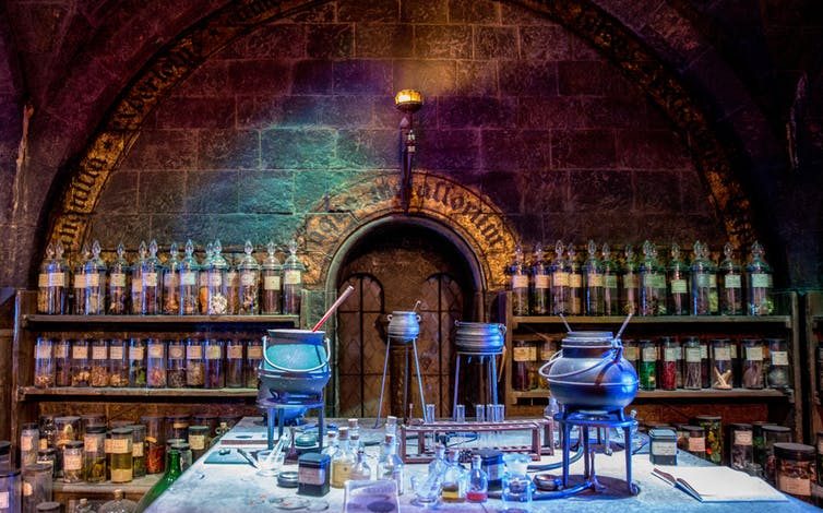 The potions classroom at the Making of Harry Potter Studio. Alex Volosianko