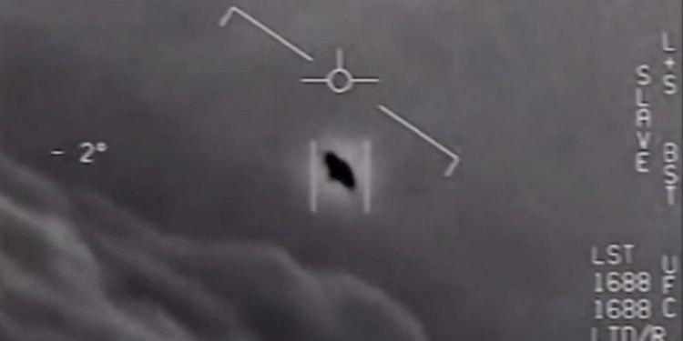 An image of one of the objects spotted by US Navy Pilots. Image Credit: U.S. Department of Defense/Navy Times.