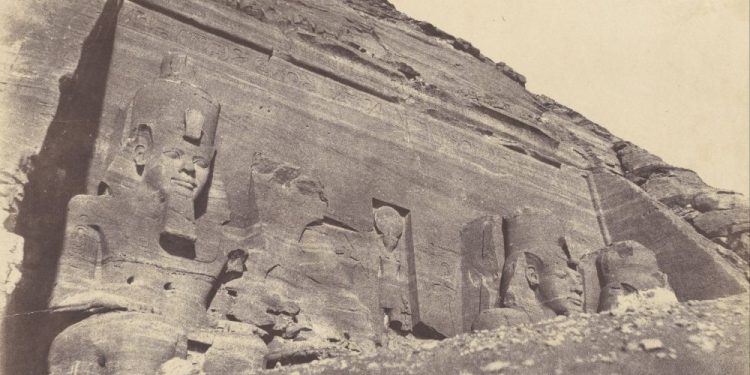 This is the earliest photo of the Abu Simbel temple taken in 1854 by John Beasley Greene. Image Credit: Wikimedia Commons / Public Domain.