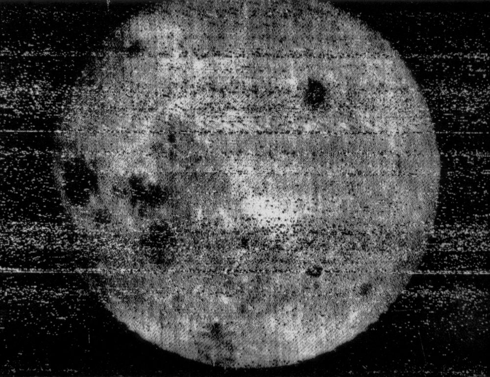 The October 7, 1959, image by Luna 3 which revealed, for the first time, the far side of the Moon. Image Credit: Wikimedia Commons / Public Domain.