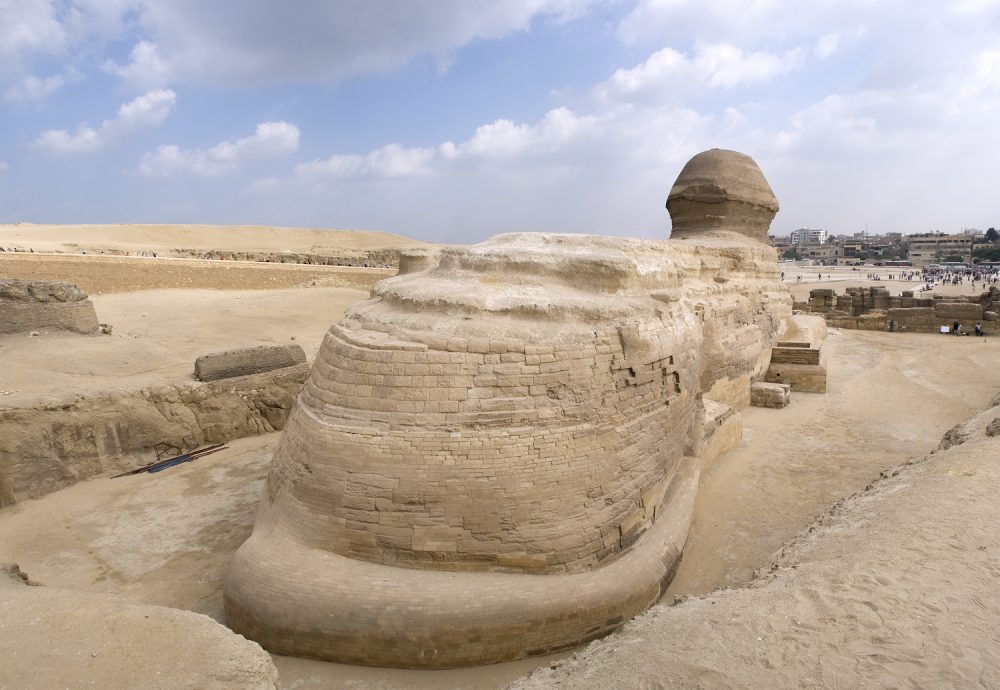 The back of the Great Sphinx of Giza. Shutterstock.