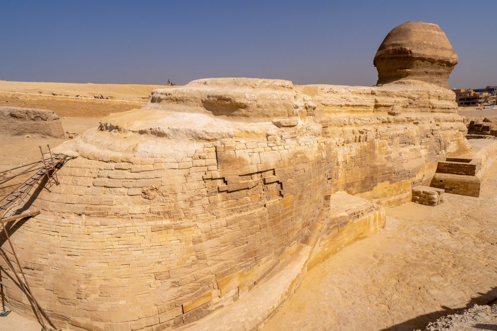 Side view of the Great Sphinx. Shutterstock.