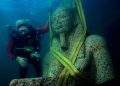 One of the many statues discovered at the sunken city. Image Credit: Christoph Gerigk / Franck Goddio / Hilti Foundation.